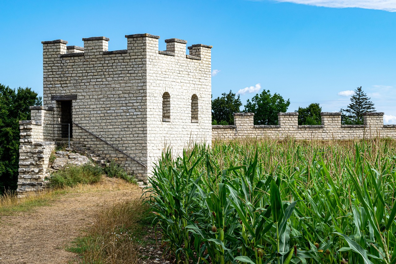 Labirinto gigante vicino a Parma, con sentieri verdi e visitatori che esplorano l'attrazione.